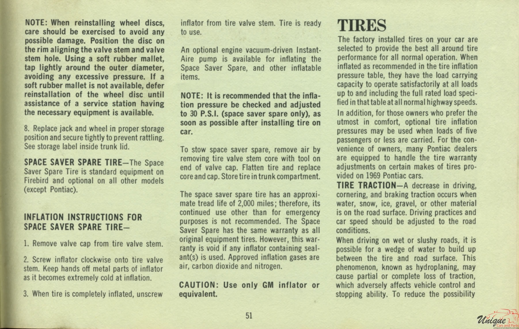 1969 Pontiac Owners Manual Page 49
